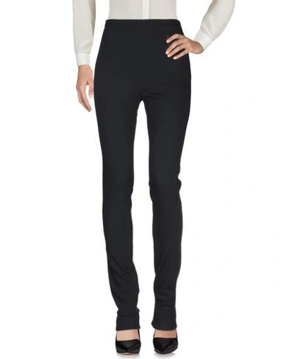 Shop Emporio Armani Woman Pants Black Size 14 Viscose, Virgin Wool, Elastane, Polyester