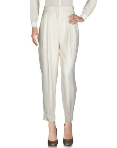 Shop Casasola Woman Pants Beige Size 8 Virgin Wool, Silk, Linen