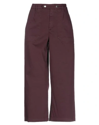 Shop Dondup 3/4-length Shorts In Maroon