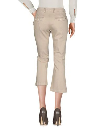 Shop Dondup Cropped Pants In Beige