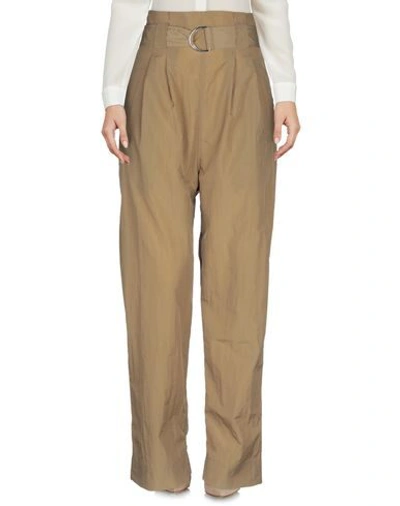 Shop Ganni Woman Pants Sand Size 8/10 Polyamide In Beige