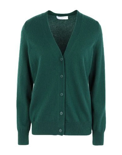 Shop Sandro Woman Cardigan Green Size 3 Wool, Cashmere