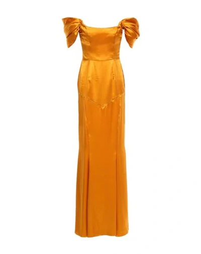 Shop De La Vali Long Dresses In Ocher