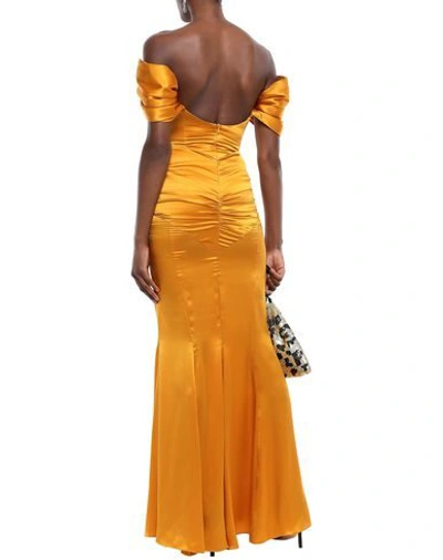 Shop De La Vali Long Dresses In Ocher