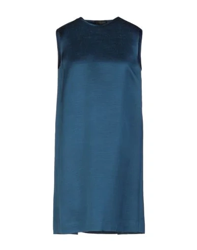 Shop Calvin Klein Collection Short Dresses In Deep Jade