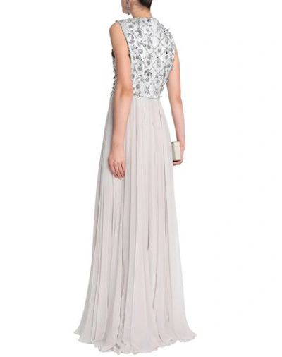 Shop Jenny Packham Long Dresses In Light Grey