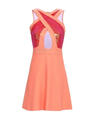 Shop Antonino Valenti Short Dress In Salmon Pink
