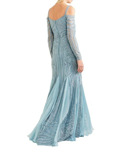 Shop Zuhair Murad Long Dresses In Sky Blue