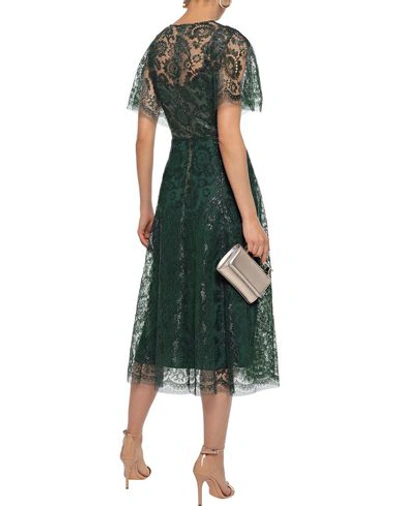 Shop Lela Rose Midi Dresses In Dark Green