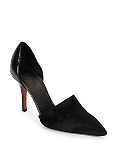 Shop Vince Claire Calf Hair & Leather D'orsay Pumps In Black