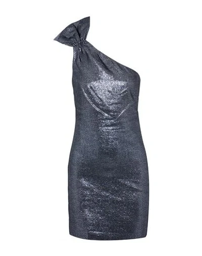 Shop Rachel Zoe Woman Short Dress Blue Size 12 Acrylic, Polyester, Metallic Fiber