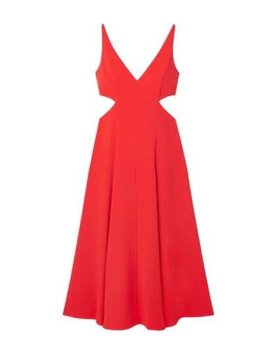 Shop Grey Jason Wu Midi Dresses In Red