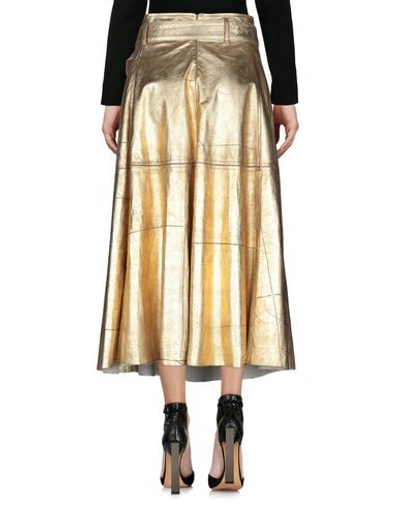 Shop Golden Goose Midi Skirts In Gold