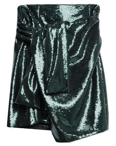 Shop Amen Woman Mini Skirt Emerald Green Size 10 Polyester, Elastane