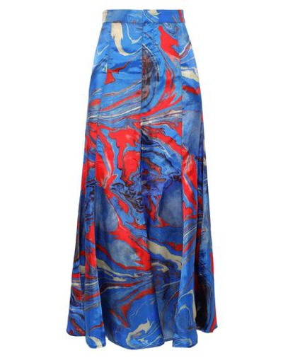 Shop Rosie Assoulin Long Skirts In Blue
