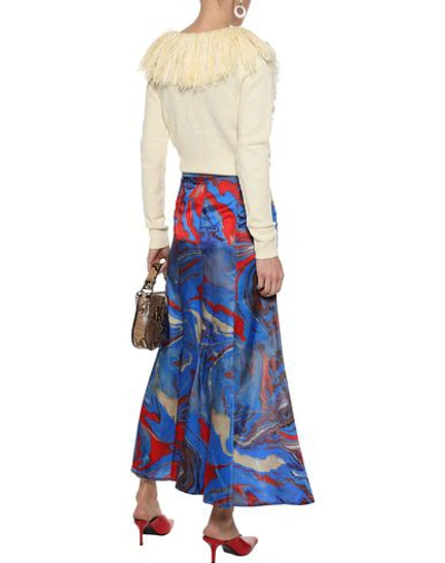 Shop Rosie Assoulin Long Skirts In Blue