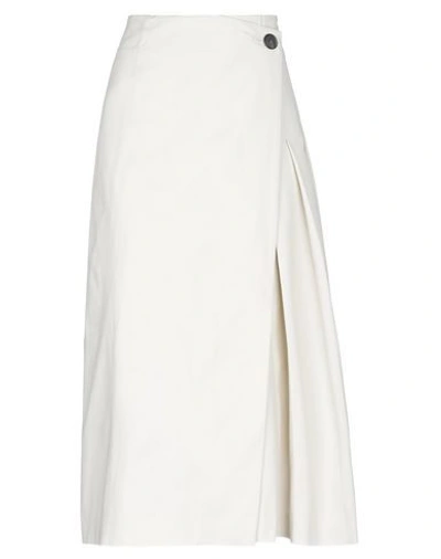 Shop Tela Midi Skirts In Ivory