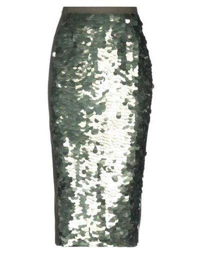 Shop Tela 3/4 Length Skirts In Military Green