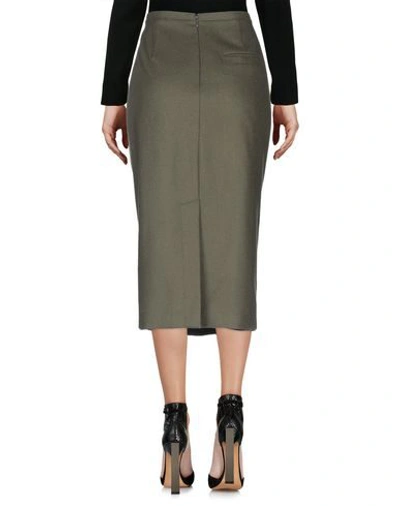 Shop Tela 3/4 Length Skirts In Military Green