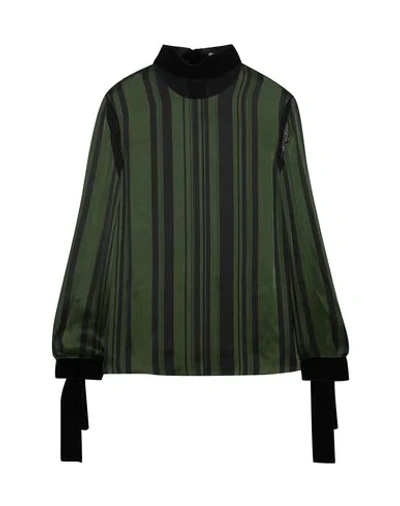 Shop Adeam Blouse In Military Green