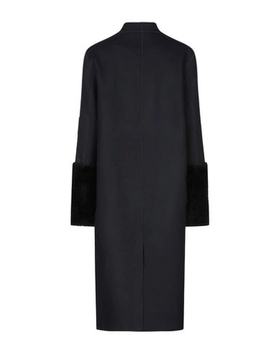 Shop Amanda Wakeley Coat In Dark Blue