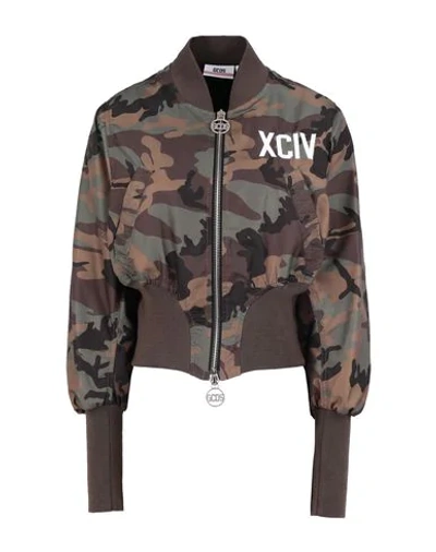 Shop Gcds Bomber In Military Green