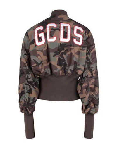 Shop Gcds Bomber In Military Green