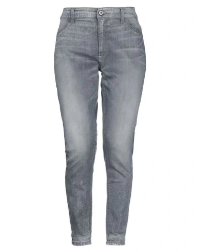 Shop Dondup Woman Jeans Grey Size 25 Cotton, Elastomultiester, Elastane