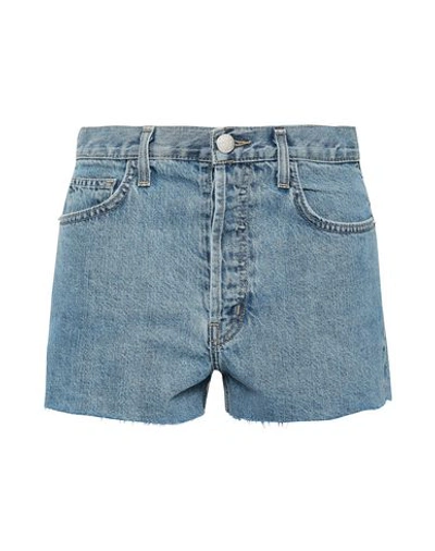 Shop Current Elliott Denim Shorts In Blue