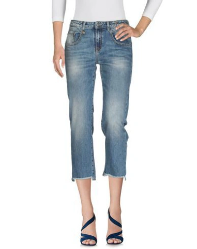 Shop R13 Woman Denim Cropped Blue Size 31 Cotton, Elastane