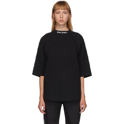 Palm Angels Black Classic Logo Over T-shirt In Nero