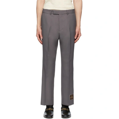 Shop Gucci Grey Eterotopia Trousers In 1101 Steel