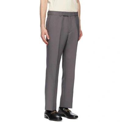 Shop Gucci Grey Eterotopia Trousers In 1101 Steel