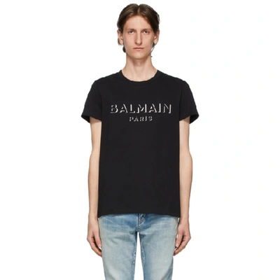 Shop Balmain Black 3d Logo T-shirt In 0pa Noir