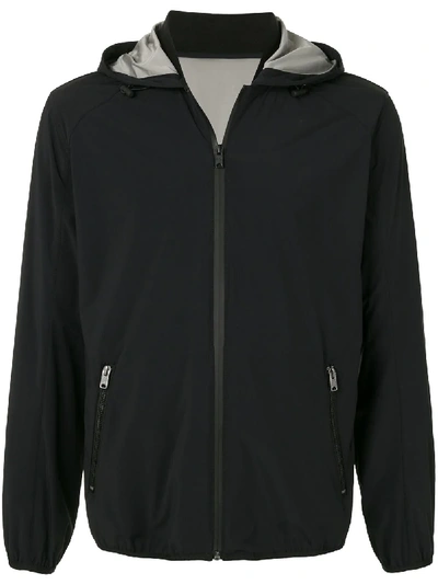 Shop Kent & Curwen Lightweight Hooded Jacket In Black