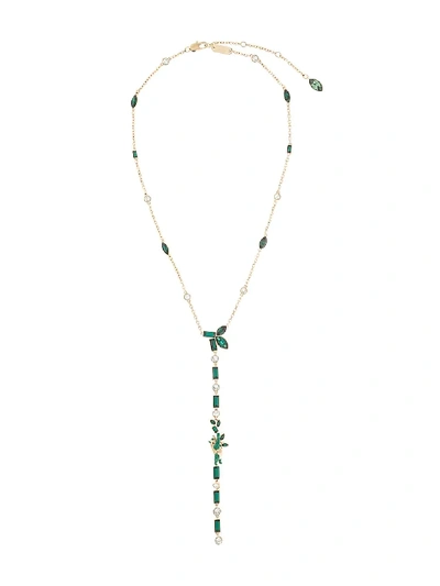 Shop Atelier Swarovski Drop Pendant Necklace In Gold