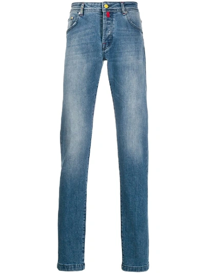 Shop Kiton Slim-fit Jeans In Blue