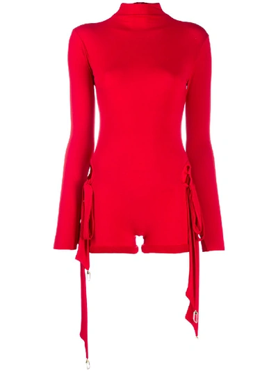 Shop Atu Body Couture Fitted All-in-one In Red