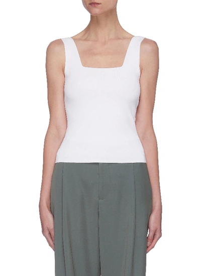 Shop Vince Square Neck Tank Top In White
