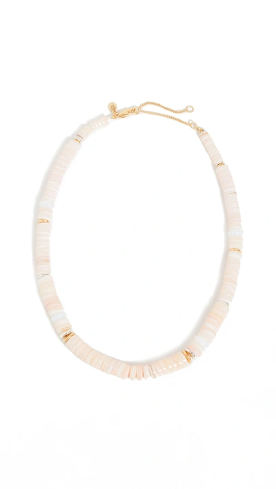 Shop Madewell Mother Of Pearl Beaded Necklace In Pink Shell Multi