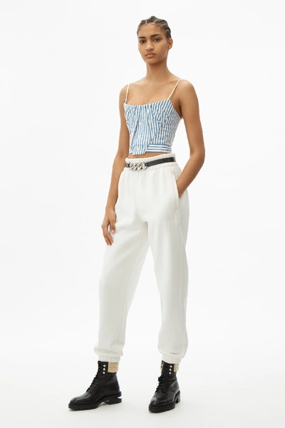 Shop Alexander Wang Tucked Bustier Top In White/blue