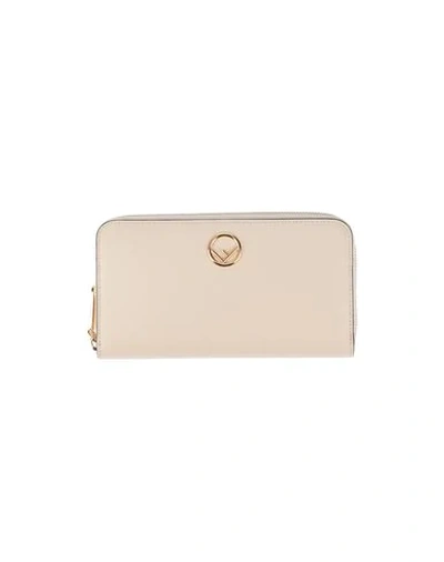 Shop Fendi Wallet In Pale Pink