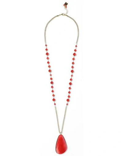 Shop Rosantica Necklaces In Brick Red