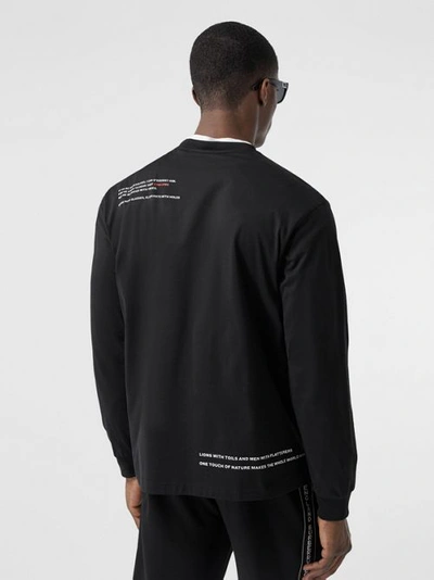 Shop Burberry Long-sleeve Montage Pr In Black