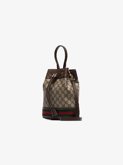 Shop Gucci Ophidia Small Satchel Bag In Brown