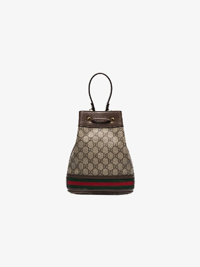 Shop Gucci Ophidia Small Satchel Bag In Brown