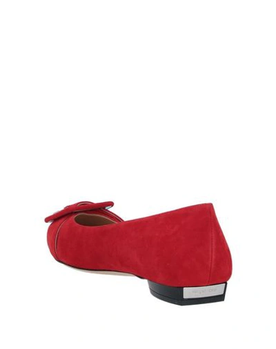 Sergio Rossi Ballet Flats In Red