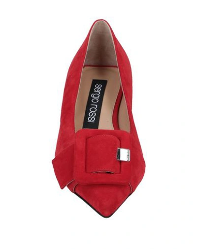 Sergio Rossi Ballet Flats In Red
