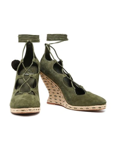 Shop Tory Burch Pumps In Military Green