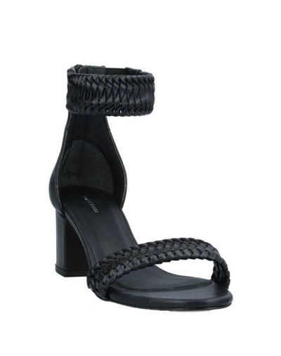 Shop Makris Sandals In Black